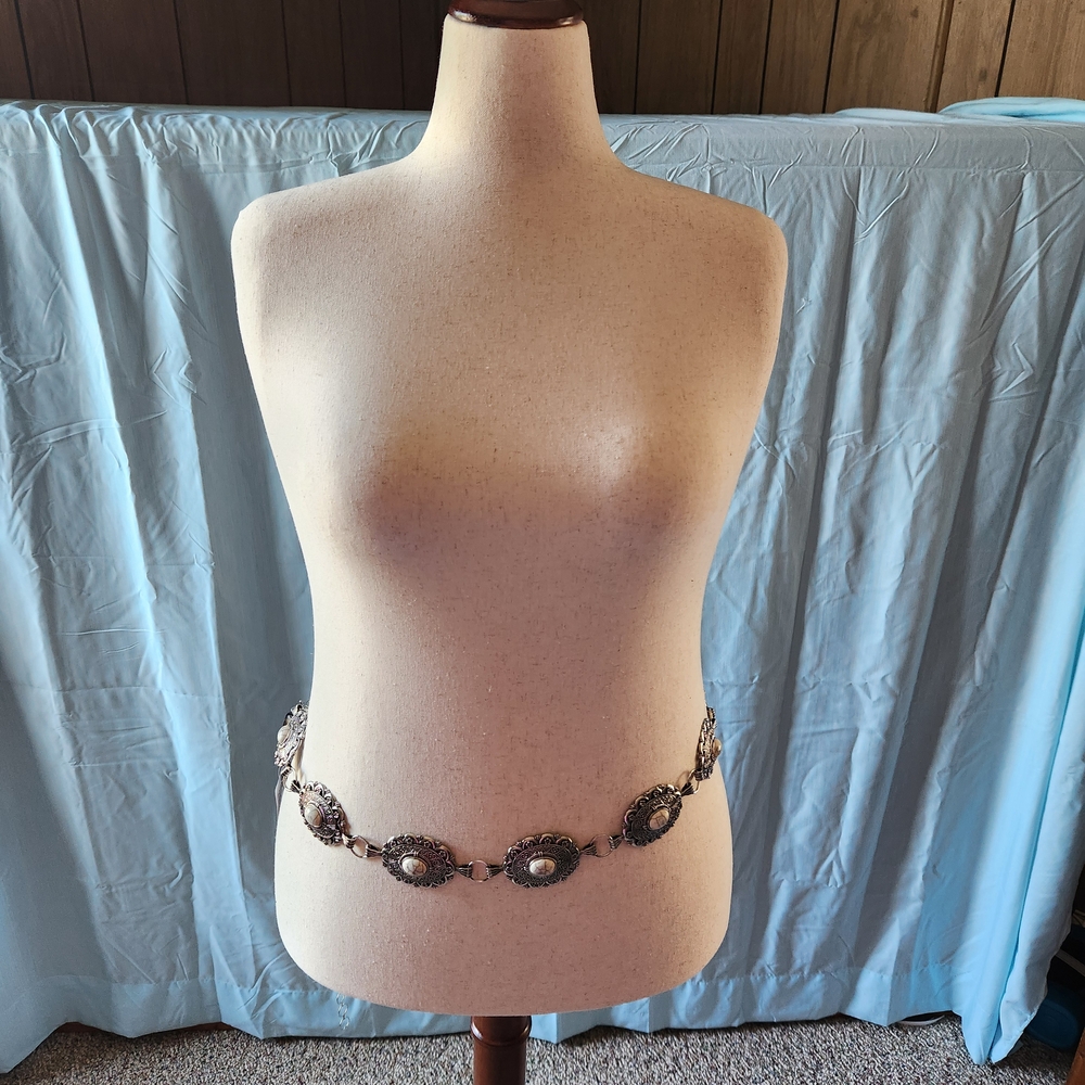 Torrid Silver and Cream Medallion Belt